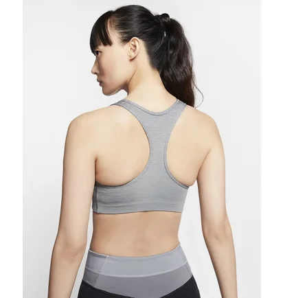 Топ женский Nike Womens Medium-Support 1-Piece Pad Sports Bra Grey Bv3636-084