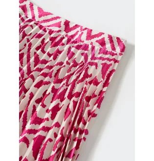 Спідниця жіноча Mango Printed Pleated Pink 37093855