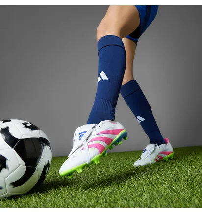 Бутсы унисекс Adidas Predator League L Fg White/Pink ID1320