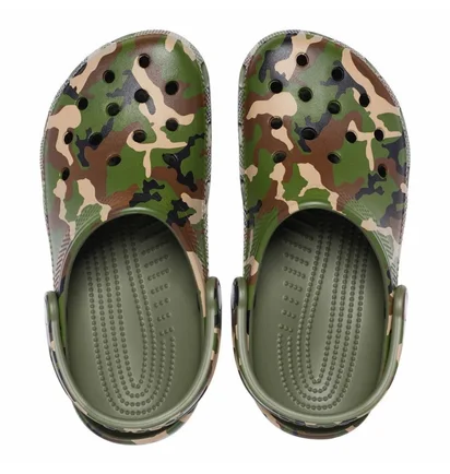 Тапочки мужские CROCS Classic Printed Camo/Green 206454