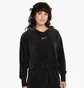 Худи женское Nike Sportswear WomenS Velour Cropped Pullover Hoodie Black DQ5927-010