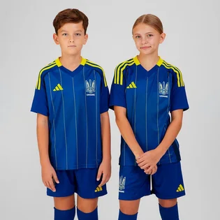 Футболка дитяча Adidas Ukraine 24 Kids Performance Blue IP2186
