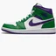 Кроссовки мужские Air Jordan 1 Mid White/Green 554724-300