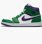Кроссовки мужские Air Jordan 1 Mid White/Green 554724-300