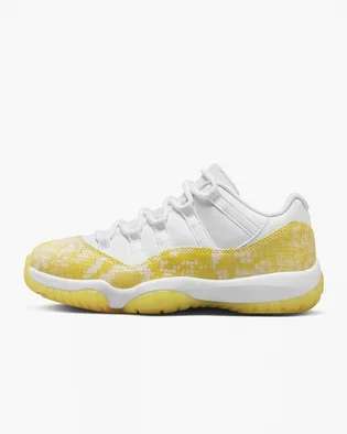 Кроссовки женские Air Jordan Air 11 Retro Low White/Yellow AH7860-107