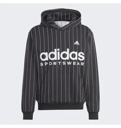 Худи мужское Adidas Pinstripe Fleece Hoodie Black Ib8381