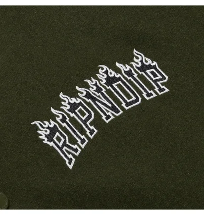 Бомбер мужской RipNDip Fire Spirit Varsity Green RNDFAL24102