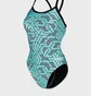 Купальник женский Arena Escape Swimsuit Challenge Back 44 Turquoise 007739-580