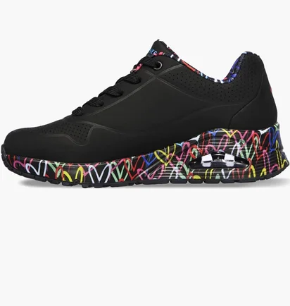 Кросівки жіночі Skechers Uno Loving Love Black 155506-BBK