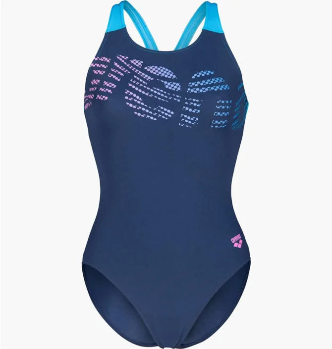 Купальник женский Arena Flowing Swimsuit V Back Blue 010256-780