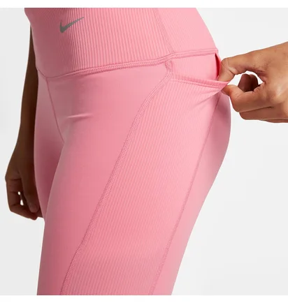 Шорты женские Nike Mid-Rise Ribbed Panel Running Pink DX2951-611