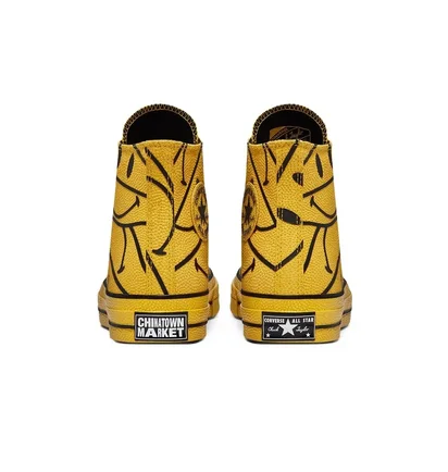 Кеди унісекс Converse X Chinatown Market Chuck 70 Hi Yellow Smiley Yellow 171254C