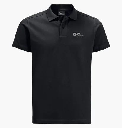 Поло чоловіче Jack Wolfskin Essential Black 1809301-1033