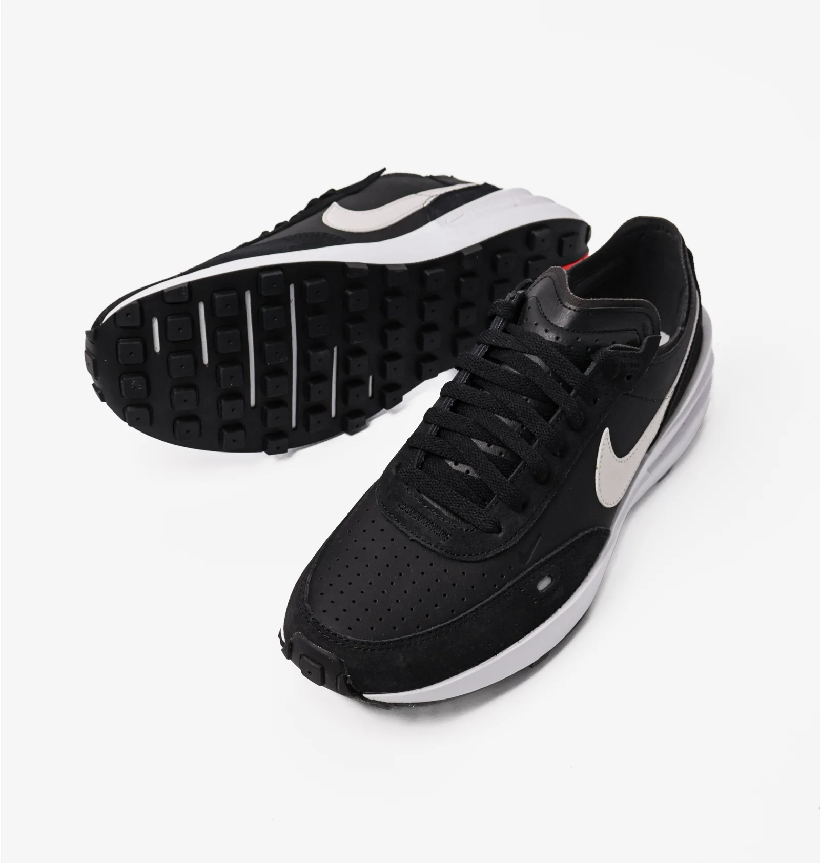 なぐるふぁ1 ᐉ Кроссовки мужские Nike Waffle One Leather Black Dx9428-001