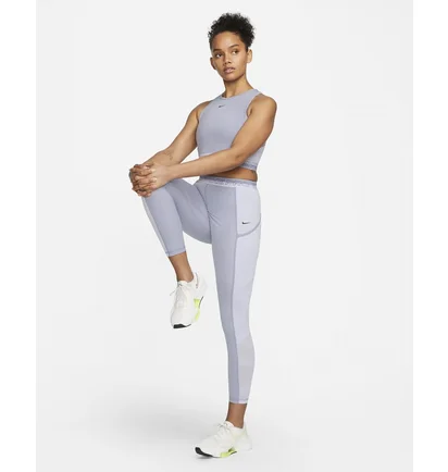 Топ жіночий Nike Pro Dri-Fit Crop Tank Light Blue DX0061-519