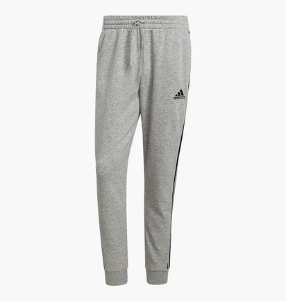 Штаны мужские Adidas Essentials French Terry Tapered-Cuff 3-Stripes Pants Grey GK8824