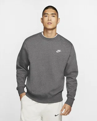 Свитшот мужской Nike M NSW CLUB CRW BB Grey BV2662-071