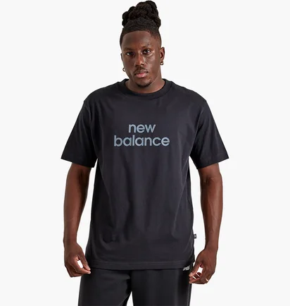 Футболка чоловіча New Balance Relaxed Linear Logo Tee Black MT41582BK