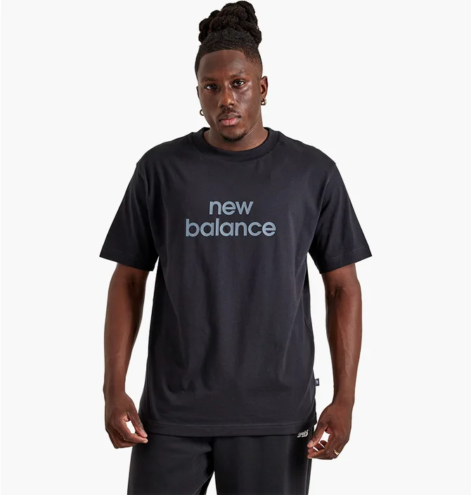 Футболка чоловіча New Balance Relaxed Linear Logo Tee Black MT41582BK