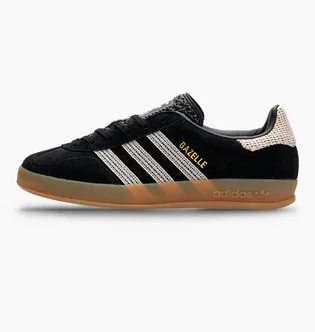 Кроссовки женские Adidas Gazelle Indoor Black/White JI2755