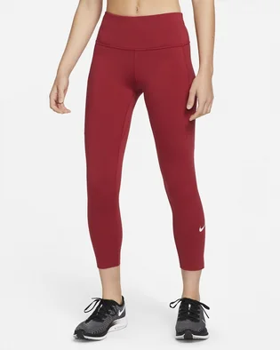 Легінси жіночі Nike Womens Mid-Rise Crop Pocket Running Leggings Red Cn8043-615