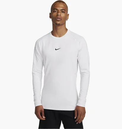 Лонгслів чоловічий Nike Pro Warm Long-Sleeve Top White FB7982-100