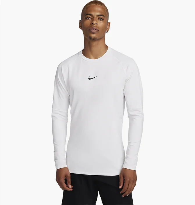 Лонгслів чоловічий Nike Pro Warm Long-Sleeve Top White FB7982-100