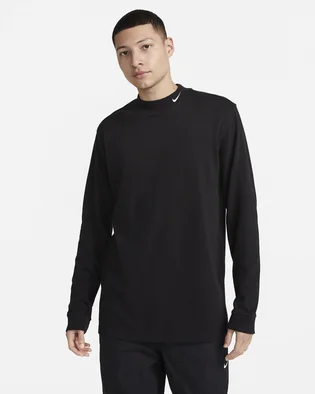 Лонгслив мужской Nike Mock Neck T-Shirt Black DX5868-010
