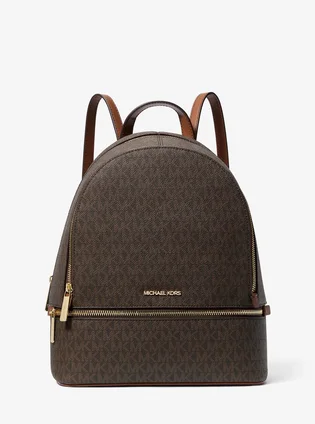 Рюкзак жіночий Michael Kors Rhea Medium Signature Logo Backpack Brown 35S5GRAB2B-BROWN-112874