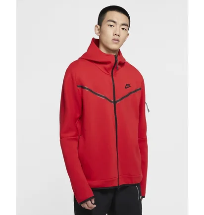 Толстовка чоловіча Nike Nsw Tech Fleece Hoodie Full-Zip Red CU4489-657