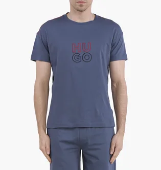 Футболка чоловіча Hugo Boss Stacked Regular Fit Blue 50490418