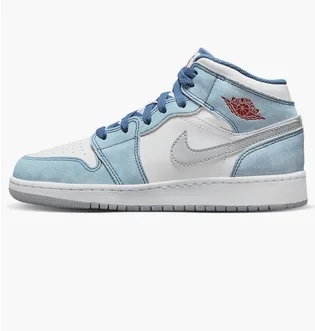 Кросівки дитячі Air Jordan 1 Mid Gs Light Blue/White Dr6235-401