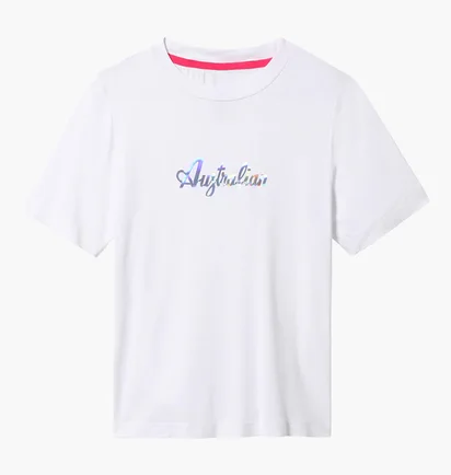 Футболка женская AUSTRALIAN Cotton Tee Holographic Logo White LSDTS0030-003