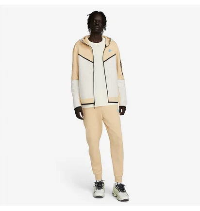 Толстовка чоловіча Nike Sportswear Tech Fleece Full Zip Hoodiee Beige/White DV0537-252