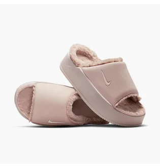 Тапочки женские Nike Calm Elevation Fur Beige HV8560-600