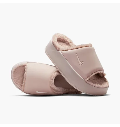 Тапочки женские Nike Calm Elevation Fur Beige HV8560-600