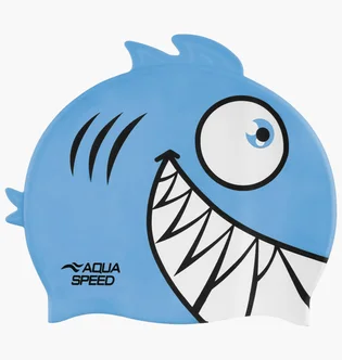 Шапочка для плавания детская Aqua speed Zoo Pirana 9697 Light Blue 246-02