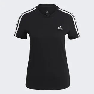 Футболка жіноча Adidas Loungewear Essentials Slim 3-Stripes Tee Black Gl0784