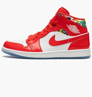 Кроссовки мужские Air Jordan 1 Mid Se White/Red DC7294-600