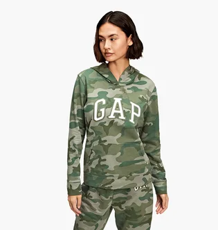 Худи женское Gap Logo Hoodie Green Camo 519413111