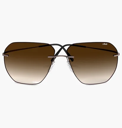 Солнцезащитные очки мужские Silhouette Gold/Brown 8743-6040