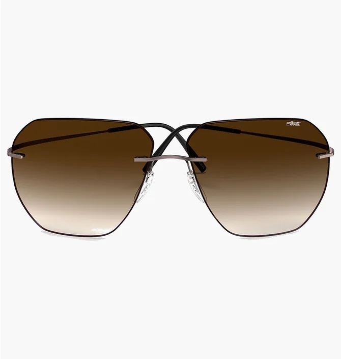 Солнцезащитные очки мужские Silhouette Gold/Brown 8743-6040