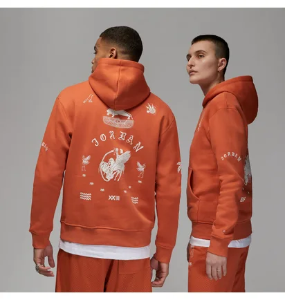 Худи мужское Air Jordan X Umar Rashid Flight Artist Series Hoodie Orange DX9706-812