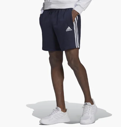 Шорты мужские Adidas Essentials French Terry 3-Stripes Shorts Blue Gk9598