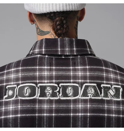 Сорочка чоловіча Air Jordan Brooklyn Graphic Flannel Black/Grey IF1857-010