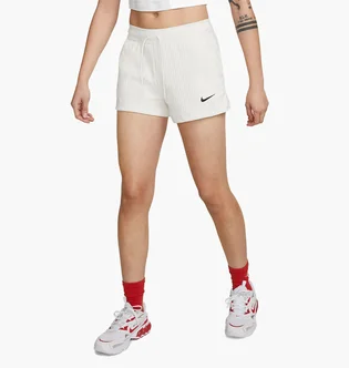 Шорты женские Nike Sportswear WomenS High-Waisted Ribbed Jersey Shorts White DV7862-133