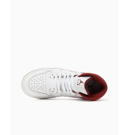Кросівки чоловічі Air Jordan 1 Mid Se White Dune Red White FJ3458-160