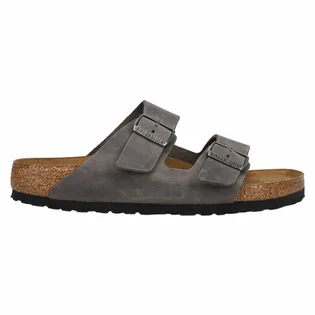 Тапочки мужские BIRKENSTOCK Arizona Oiled Leather Soft Footbed Sandals Grey 552801