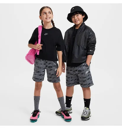 Шорты детские Nike K Ns Club Ft Short Aop Grey FN8743-084