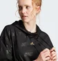 Худи женское Adidas Embossed Monogram Fleece Hoodie Black IM2586